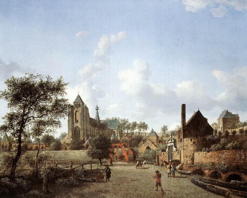 HEYDEN, Jan van der proach to the Town of Veere oil painting picture